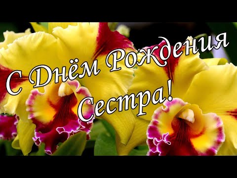 Открытка с днем рождения сестре