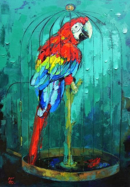 Попугай АРА / Рисунок / Карандашом / Parrot ARA / Drawing 