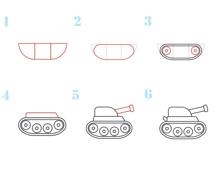 Как нарисовать ТАНК Т 34 просто для 