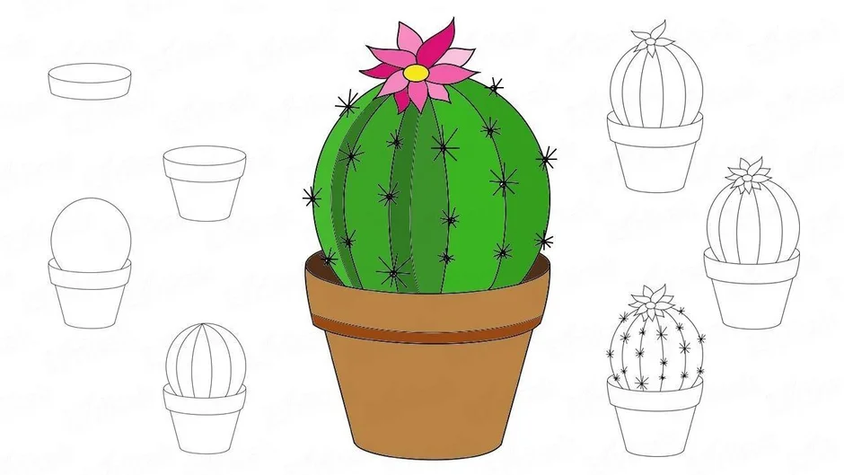 Более 740 работ на тему «Cute Cactus Silhouettes»