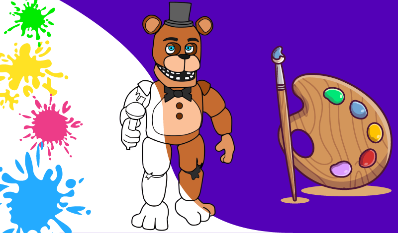 Раскраски из игры ФНАФ FNAF / Аниматроники распечатать