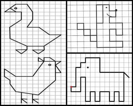 Как рисовать по клеточкам Пантеру Простые рисунки How to Draw 