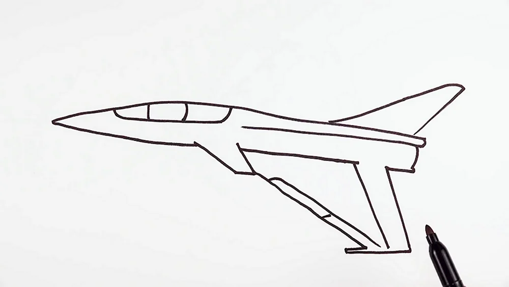 How to draw a Su-57 fighter plane