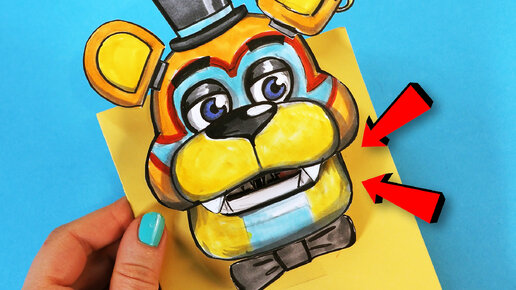 How to draw Fredbear, FNAF, Как нарисовать Фредбера, ФНАФ 