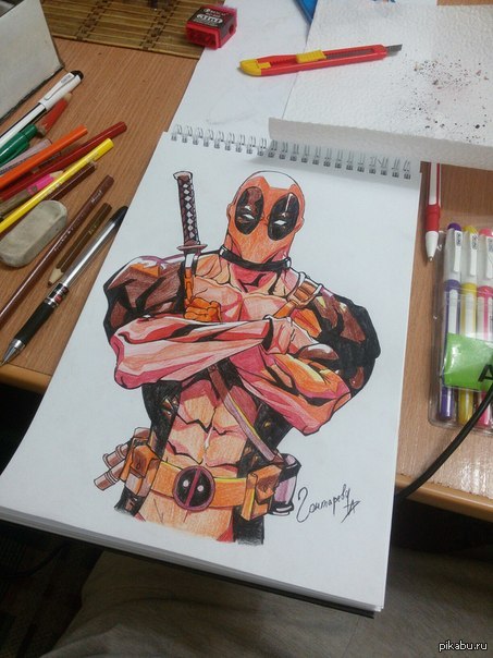 Картина FNBK Дэдпул портрет Deadpool 30x40 см – фото 