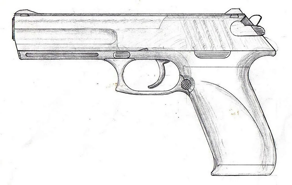 Рисунок оружия карандашом легко 
