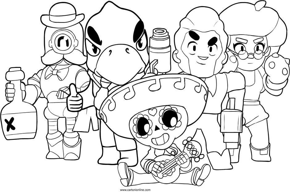 Рисунки персонажи brawl stars 