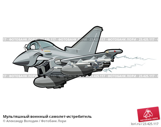 рисунок истребителя, летящего в небе 