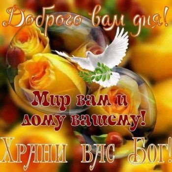 Открытка Доброго вам дня! Мир вам и 