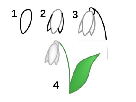 Раскраска подснежник скачать и распечатать
