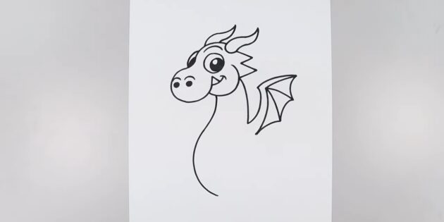 How to draw a CUTE DRAGON DRIVER simply 