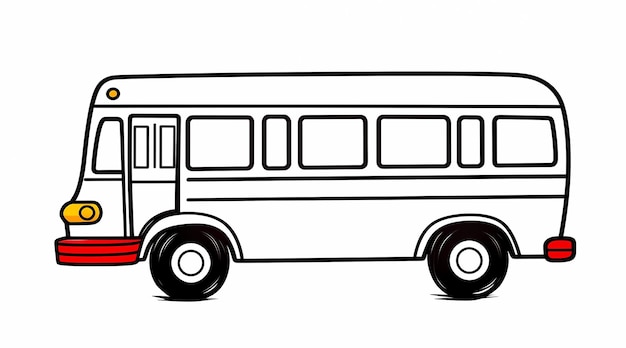 How to draw a bus 