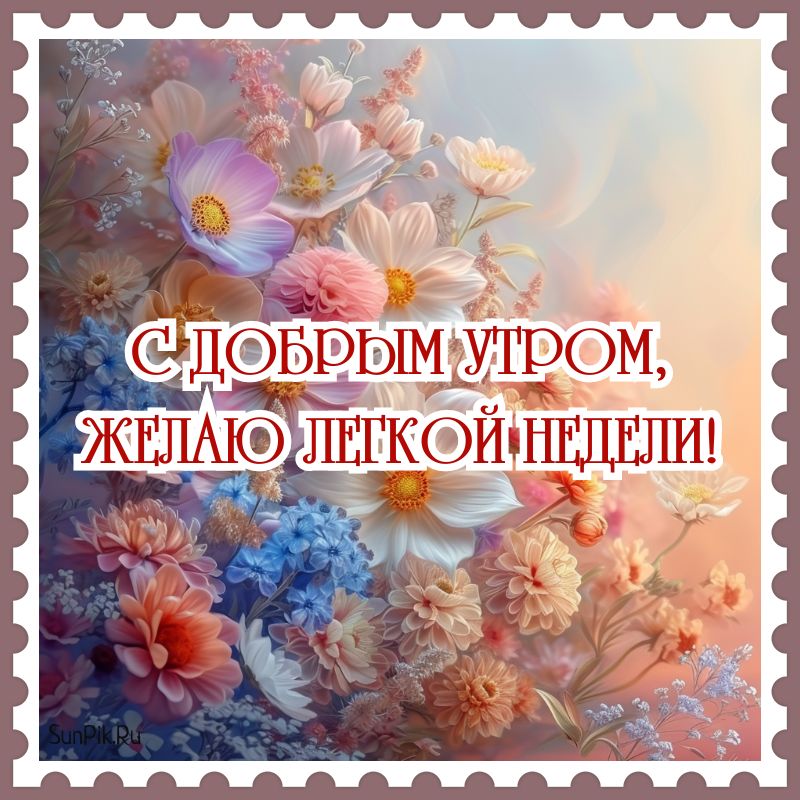 С ДОБРЫМ ПОНЕДЕЛЬНИКОМ! 🌹 — открытки с утром понедельника 