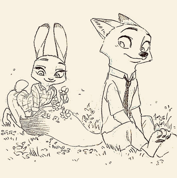 Как нарисовать Джуди Хоппс из мультика Zootopia 