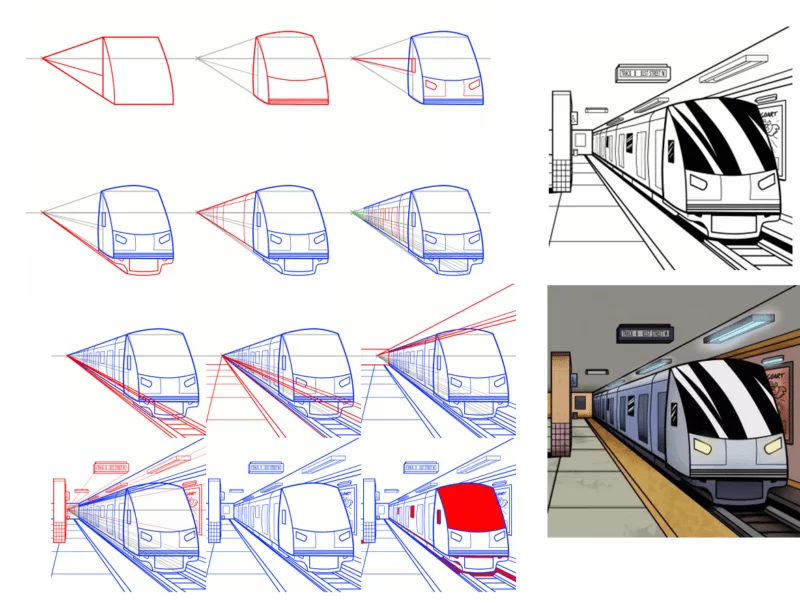 Как научиться рисовать поезд