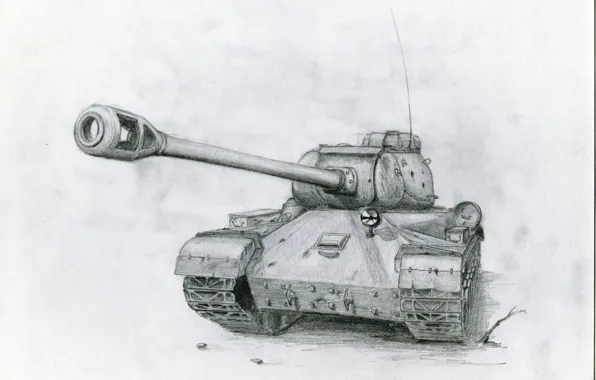 How to draw a tank step by step