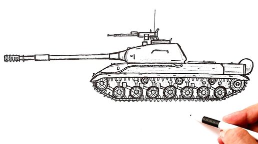 Как нарисовать Танк Т-44-122 