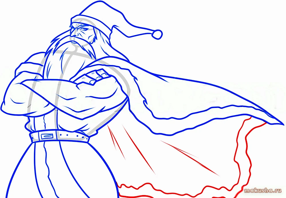 How to draw Santa Claus easy and simple 