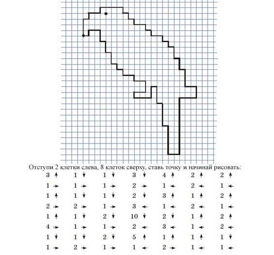 Рисование по клеточкам для детей 6-7 