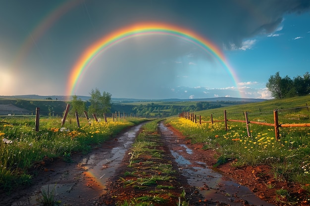 Картинки радуга и солнце красивые 