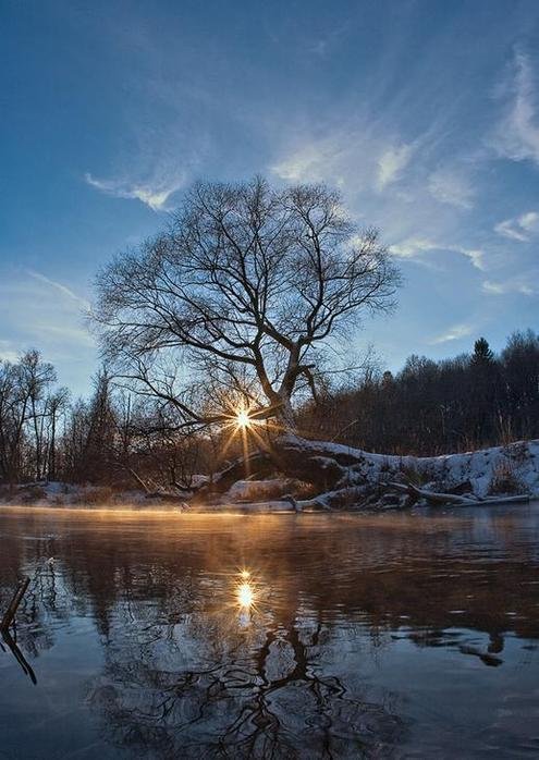 Картинка весенний вечер в городе 